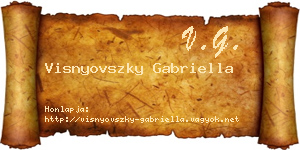 Visnyovszky Gabriella névjegykártya